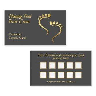 Reflexologist Podiatrist Pedicure Loyalty Card