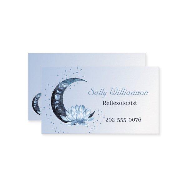 Reflexology Blue Lotus Flower Moon