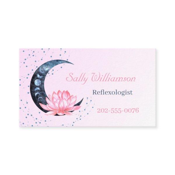 Reflexology Pink Lotus Flower Moon