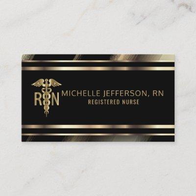 Registered Nurse Professional in Gold and Black