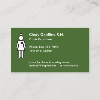 Registered Nurse Simple Businesscards