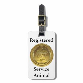 Registered Service Animal Tag ( size)
