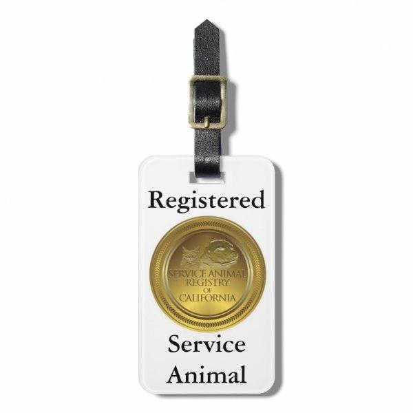 Registered Service Animal Tag ( size)