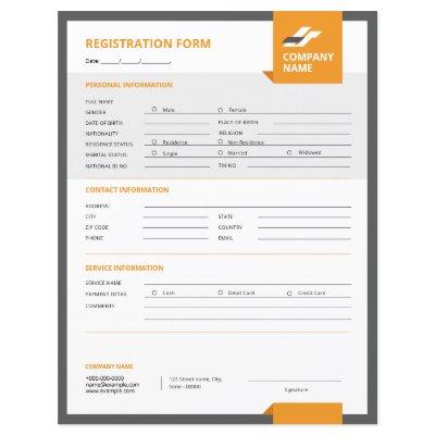 Registration Form Template