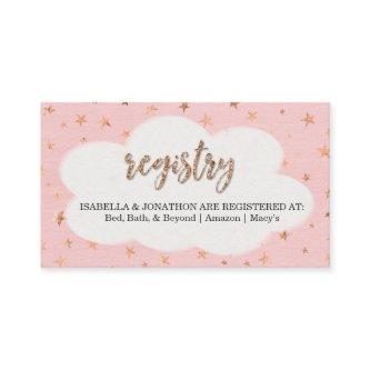 Registry Insert for Girl's Baby Shower Invitation