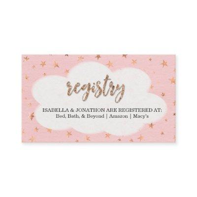 Registry Insert for Girl's Baby Shower Invitation