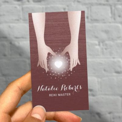 Reiki Energy Healing Hands Brick Red Therapist