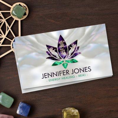 Reiki Healing Hands and Lotus - Amethyst & Jade