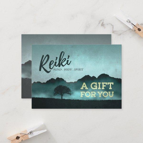 Reiki Master Yoga Instructor Gift Certificate Card
