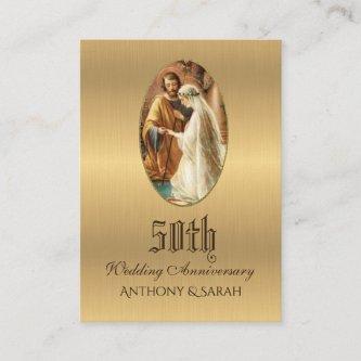 Religious Golden Wedding Anniversary Prayer Card
