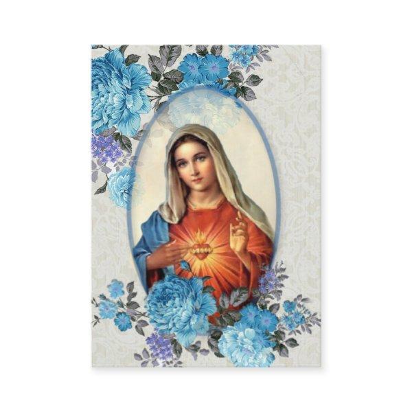 Religious Virgin Mary Memorare Prayer Holy Card