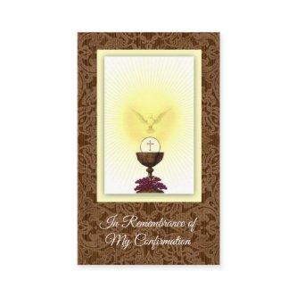 Remembrance Card Dove Host Sacrament Confirmation