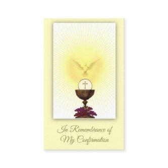 Remembrance Card Dove Host Sacrament Confirmation