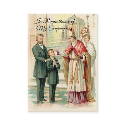 Remembrance Confirm Confirmation Boy Holy Card