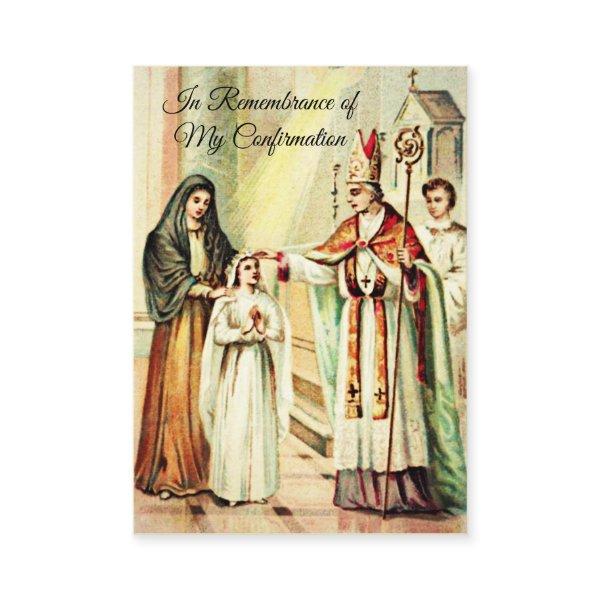 Remembrance Confirm Confirmation Girl Holy Card