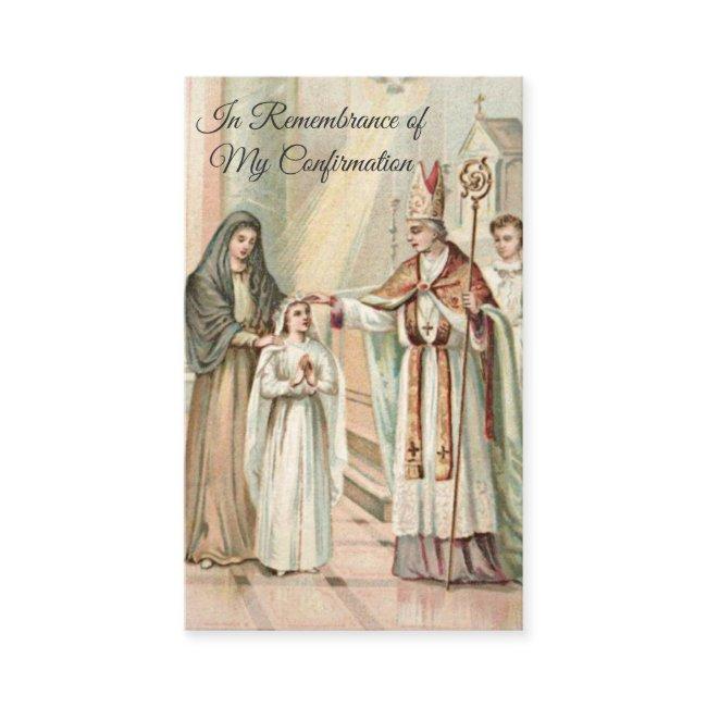 Remembrance Confirm Confirmation Girl Holy Card