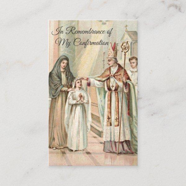 Remembrance Confirm Confirmation Girl Holy Card