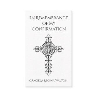 Remembrance Confirmation Cross Dove Holy Card