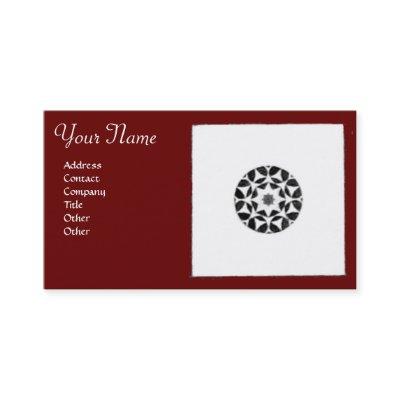 RENAISSANCE Black White Red Geometric Floral