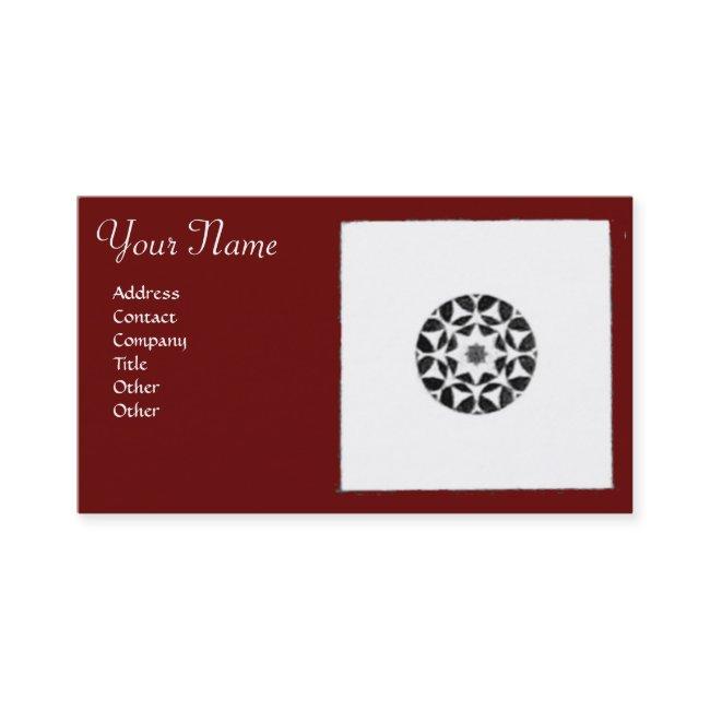 RENAISSANCE Black White Red Geometric Floral