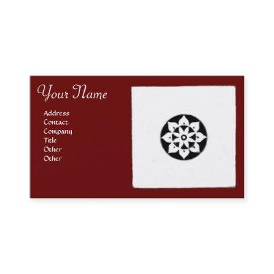 RENAISSANCE Black White Red Geometric Floral