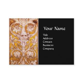 RENAISSANCE GROTESQUE FACE, BLACK GOLD Metallic