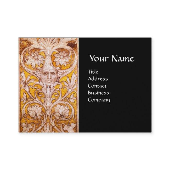 RENAISSANCE GROTESQUE FACE, BLACK GOLD Metallic