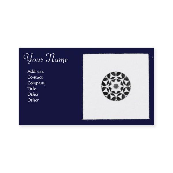 RENAISSANCE HARMONY Blue White Geometric Floral