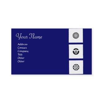 RENAISSANCE HARMONY Blue White Geometric Floral