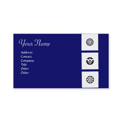 RENAISSANCE HARMONY Blue White Geometric Floral