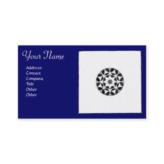 RENAISSANCE HARMONY Blue White Geometric Floral
