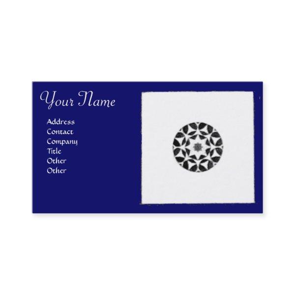RENAISSANCE HARMONY Blue White Geometric Floral