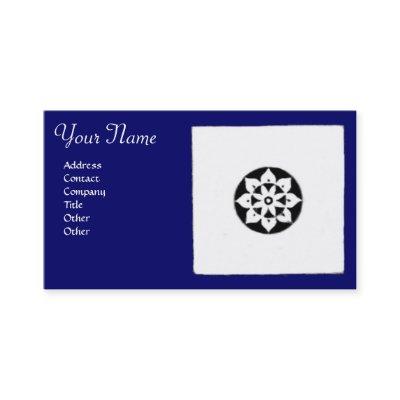 RENAISSANCE HARMONY Blue White Geometric Floral