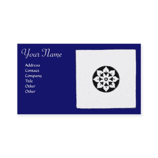 RENAISSANCE HARMONY Blue White Geometric Floral