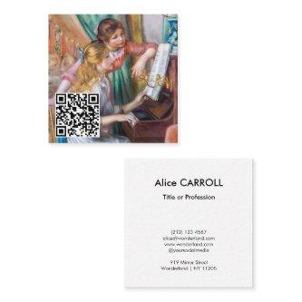 Renoir - Young Girls at the Piano - QR Code Square