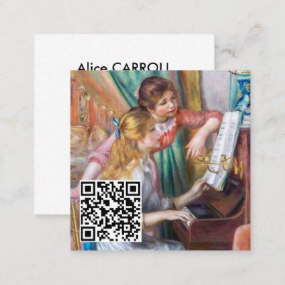 Renoir - Young Girls at the Piano - QR Code Square