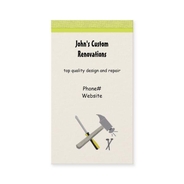 Renovations and Custom Construction Tools