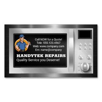 Repairman with Wrench | Microwave Appliance  Magnet