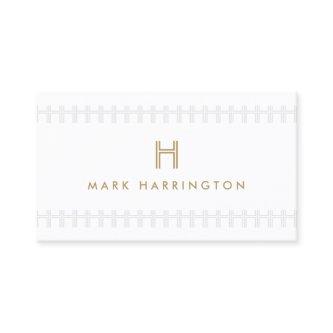 REPEATING INITIAL MONOGRAM ART DECO Gold & Gray
