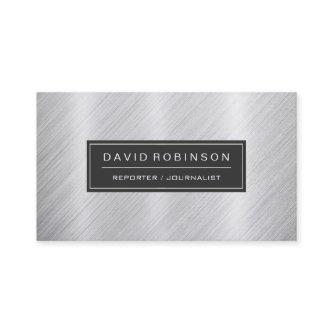 Reporter Journalist - Modern Brushed Metal Look