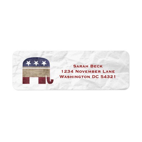 Republican GOP Elephant Label
