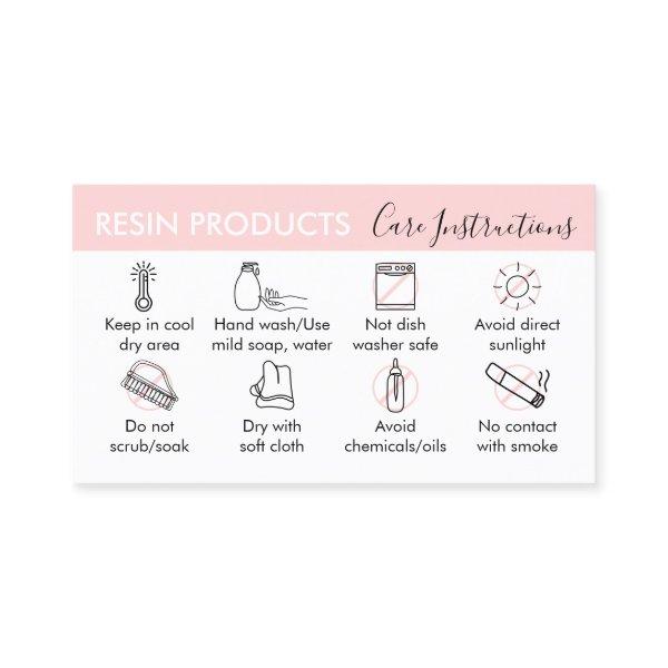 Resin Products Care Instructions