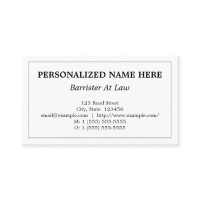 Respectable Barrister At Law Profile Card