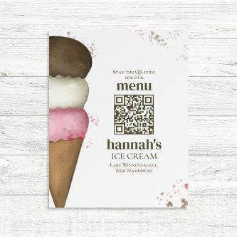 Restaurant Menu QR Code Template Foam Board