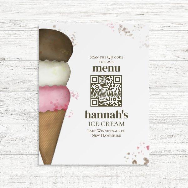 Restaurant Menu QR Code Template Foam Board