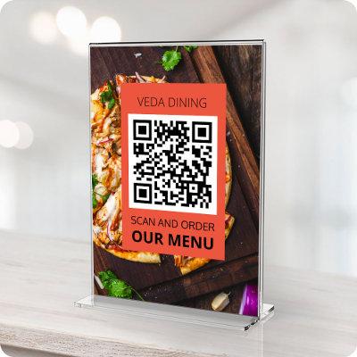 Restaurant Photo Scan Menu Order QR Code Card