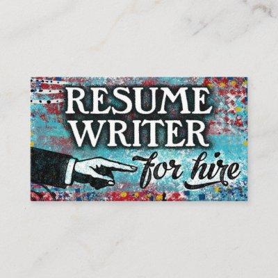 Resume Writer For Hire  - Blue Red