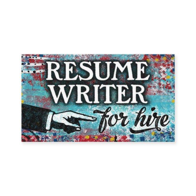 Resume Writer For Hire - Blue Red
