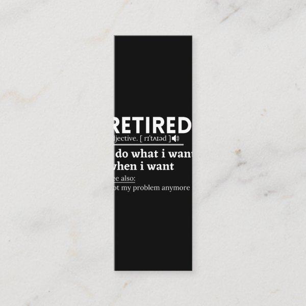 retired definition, funny retirement, loyalty card