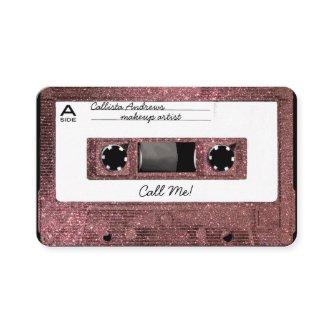 Retro 80's Rose Gold Glitter Cassette Tape Mixtape